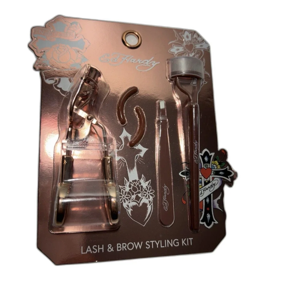 Ed Hardy Rose Gold Lash & Brow Styling Tool Kit New In Package
